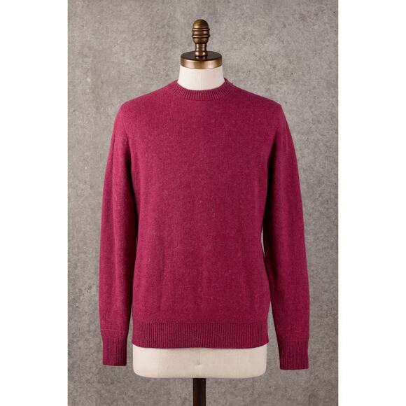 Mens Vintage Cedar Bend Burgundy Wool Bend Crew Neck Sweater M - Picture 3 of 4